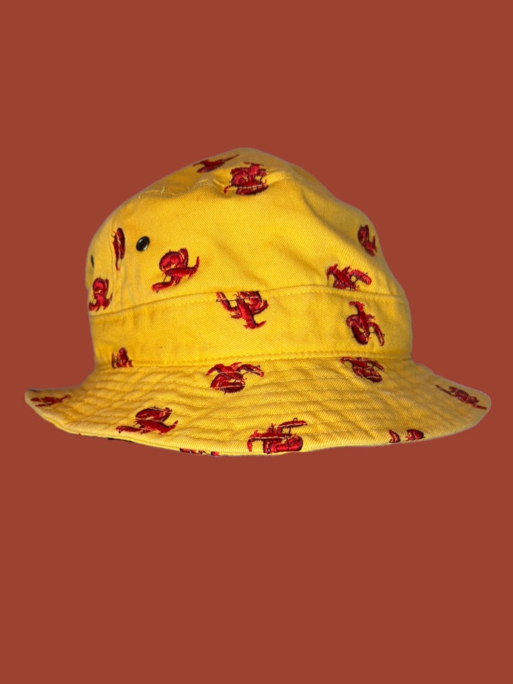 💛🦞Kitschy Embroidered Bucket Hat🦞💛